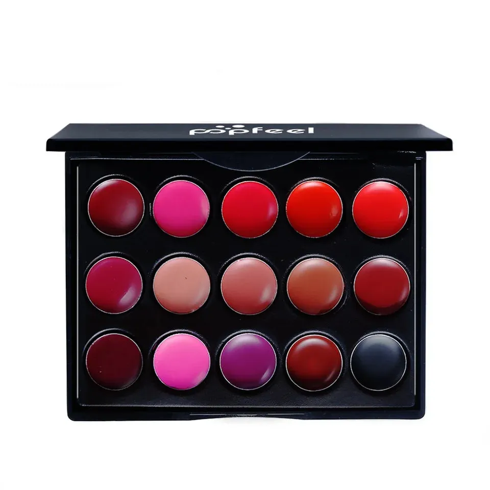 15 Colors/Set Women Moisturizing Lasting Lip Gloss Palette Girls Nude  Makeup Lip Tools Women Lipsticks Suitable For Parties