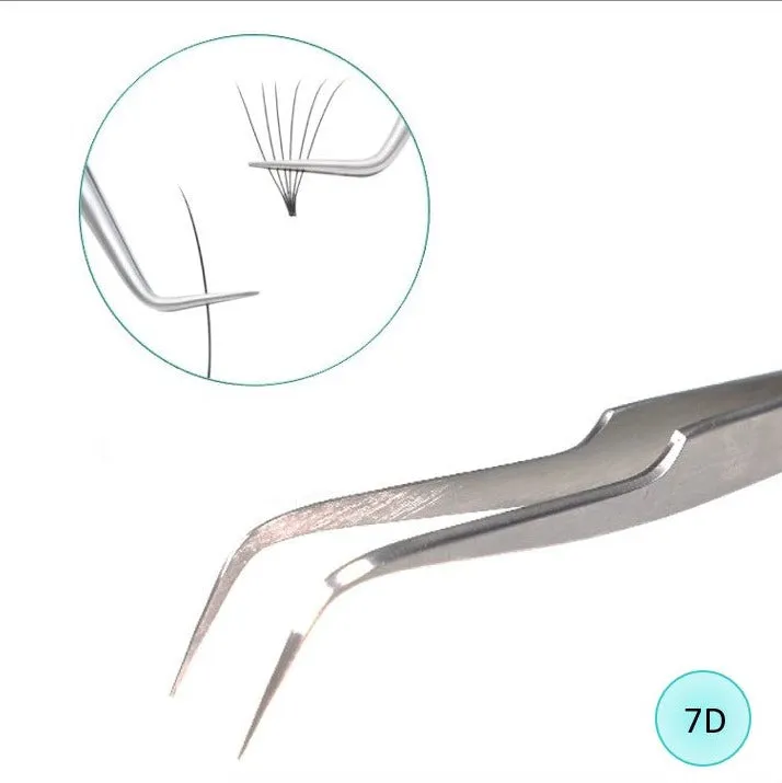 3 pcs 'xD' Volume Technique Tweezers Set