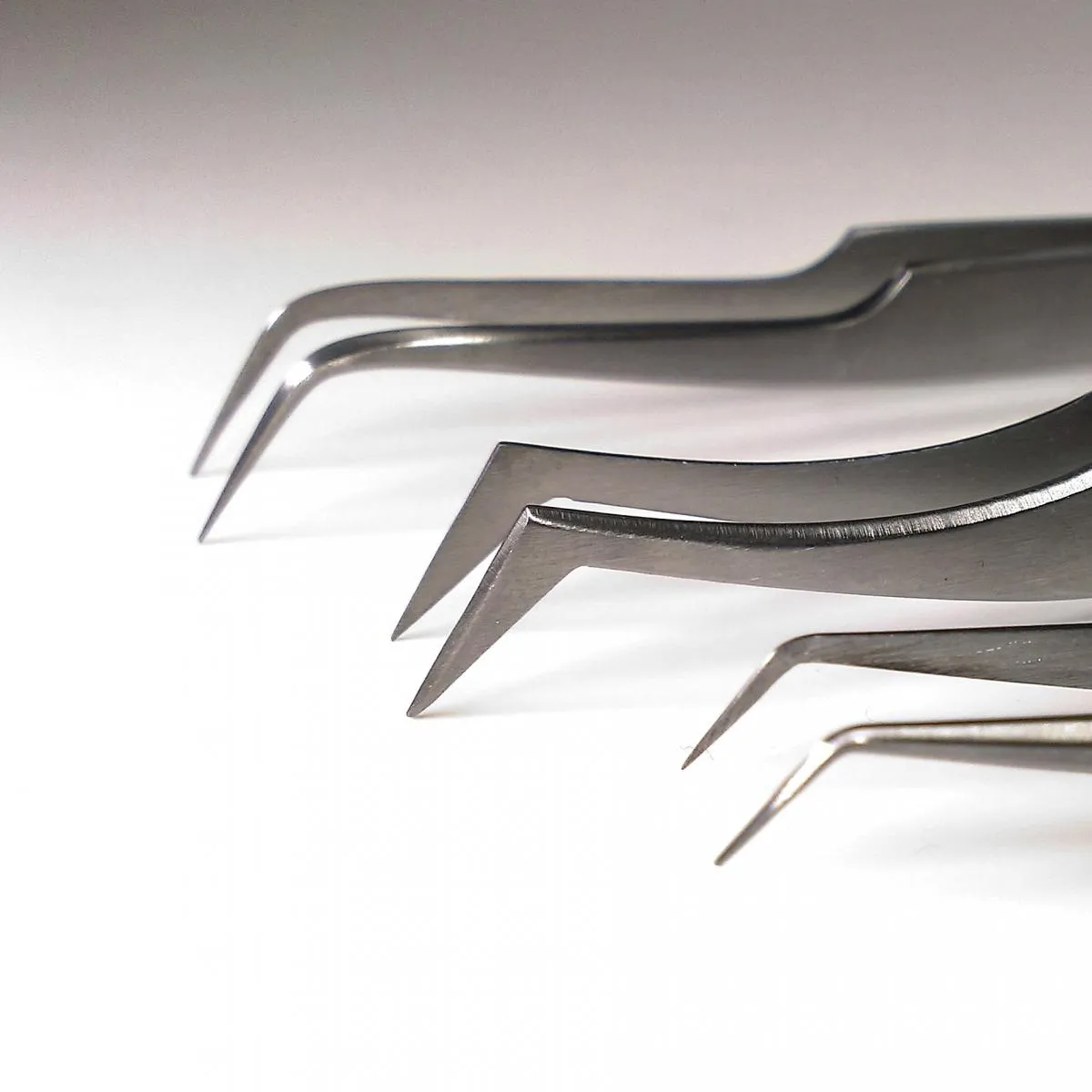 3 pcs 'xD' Volume Technique Tweezers Set