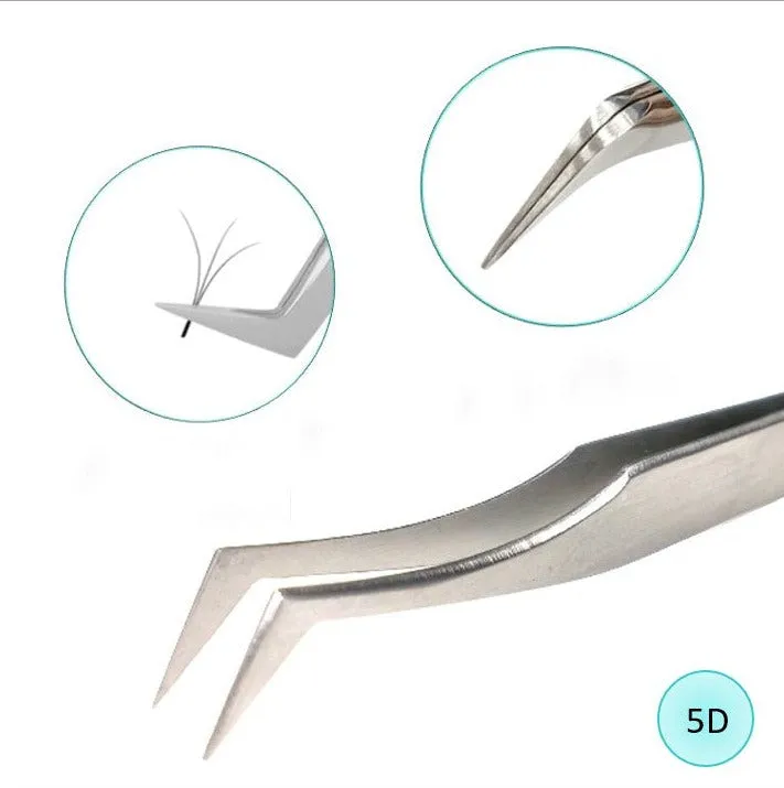 3 pcs 'xD' Volume Technique Tweezers Set