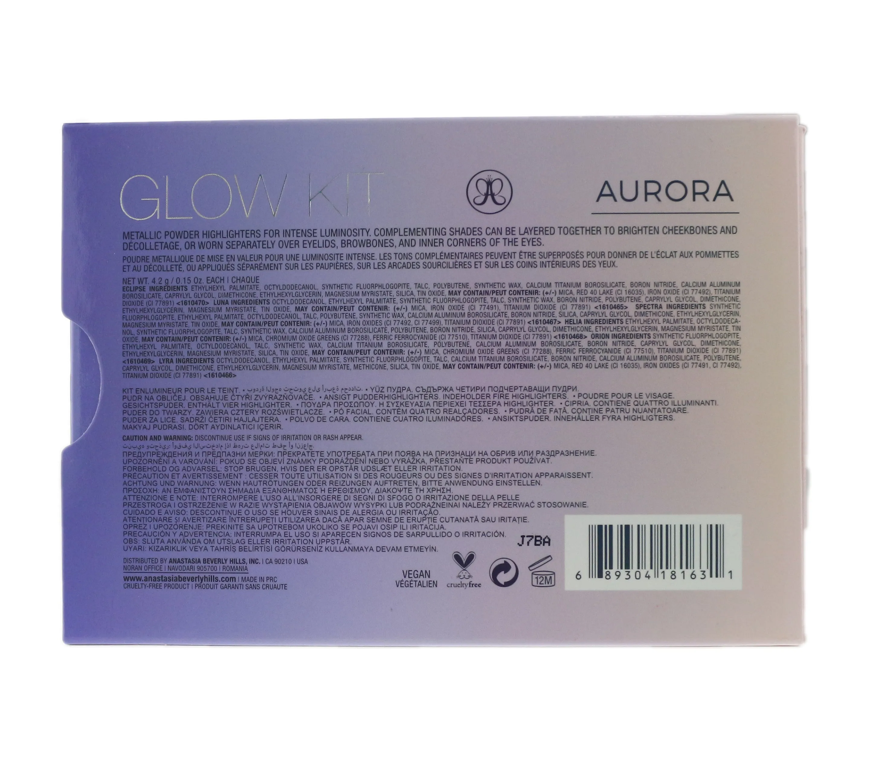 Anastasia Beverly Hills Aurora Glow Kit New In Box