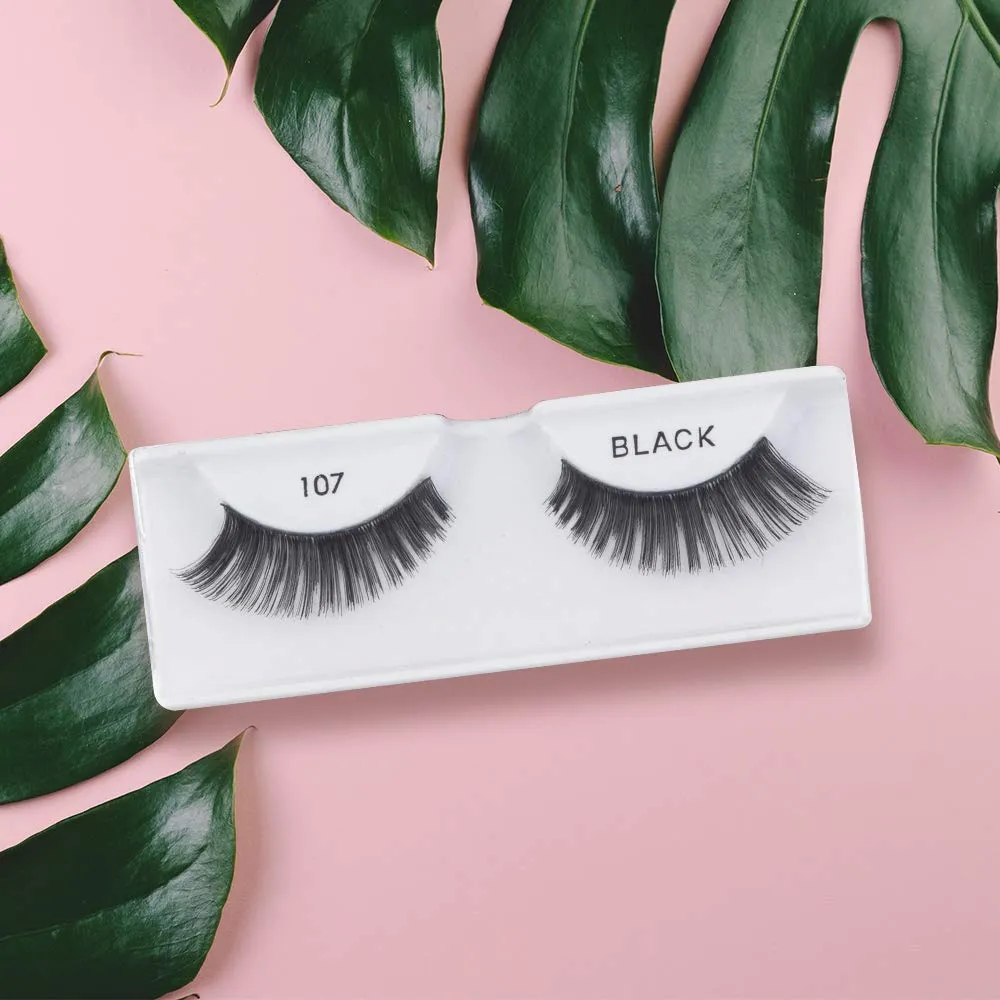 Ardell 100% Human Hair False Fashion/Natural Eye Lashes 107 Black