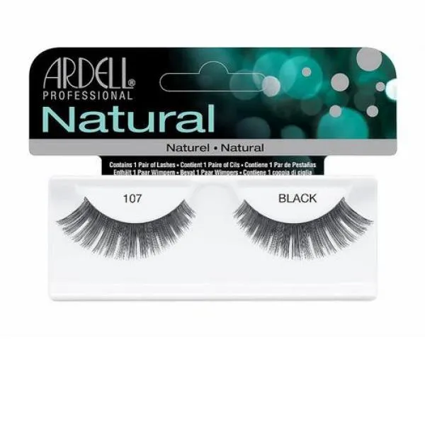 Ardell 100% Human Hair False Fashion/Natural Eye Lashes 107 Black