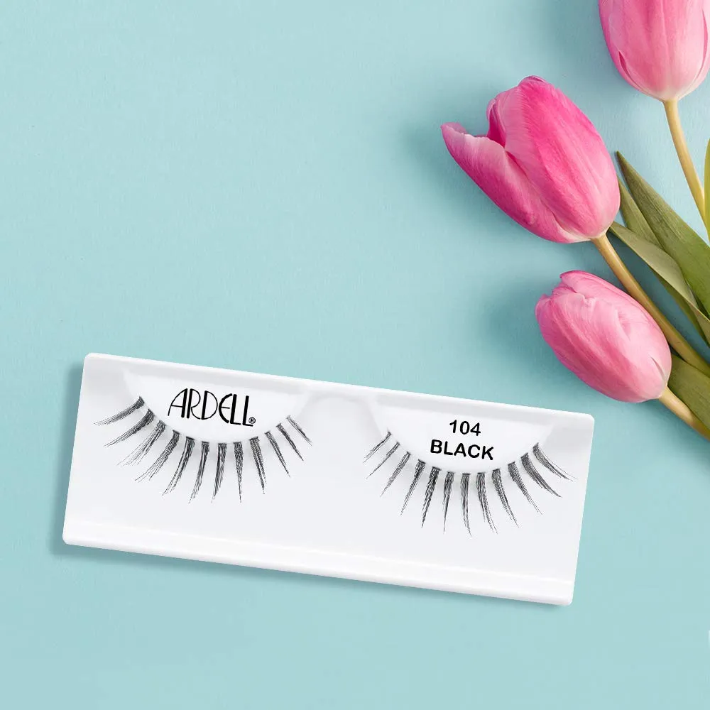 Ardell 100% Human Hair False Fashion/Natural Eyelashes 104 Black