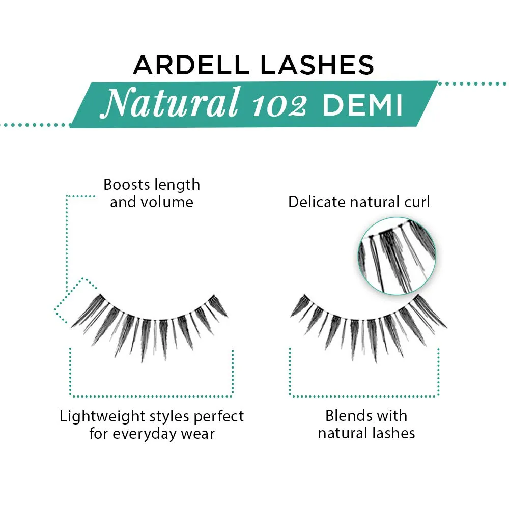 Ardell Lashes False Eyelashes Natural 102 Demi Black