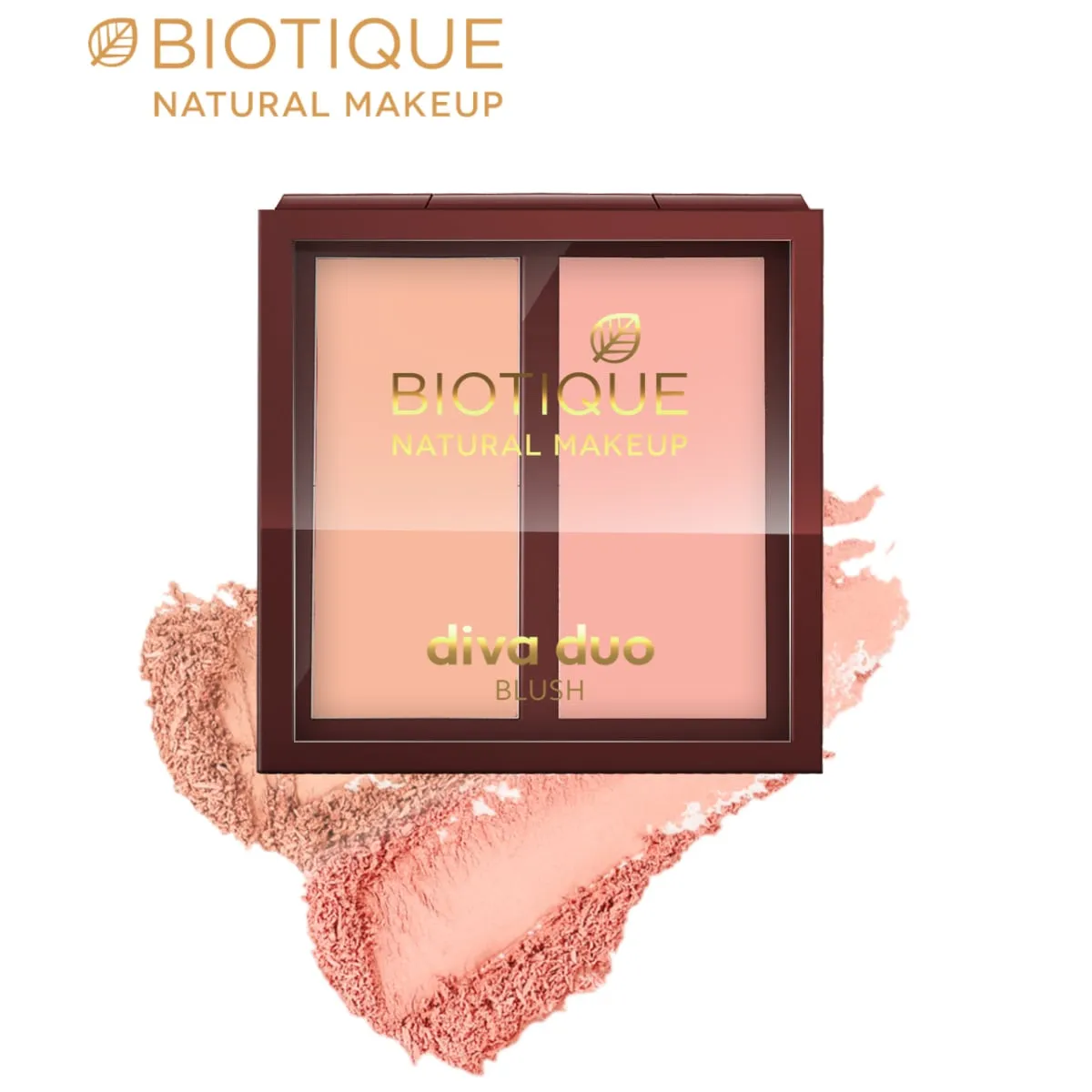 Biotique Natural Makeup Diva Duo Blush, Pastel N Peach, 9g