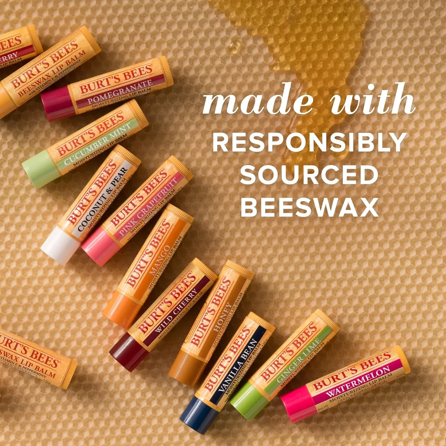 Burt's Bees Lip Balm Stocking Stuffers, Moisturizing Lip Care Christmas Gifts, Vanilla Bean, 100% Natural (2-Pack)