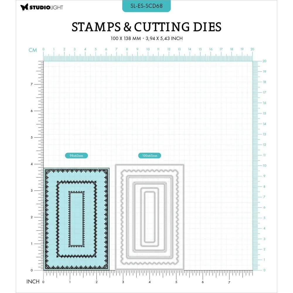 Elegant Frames Nesting Die   Stamp Set No. 68