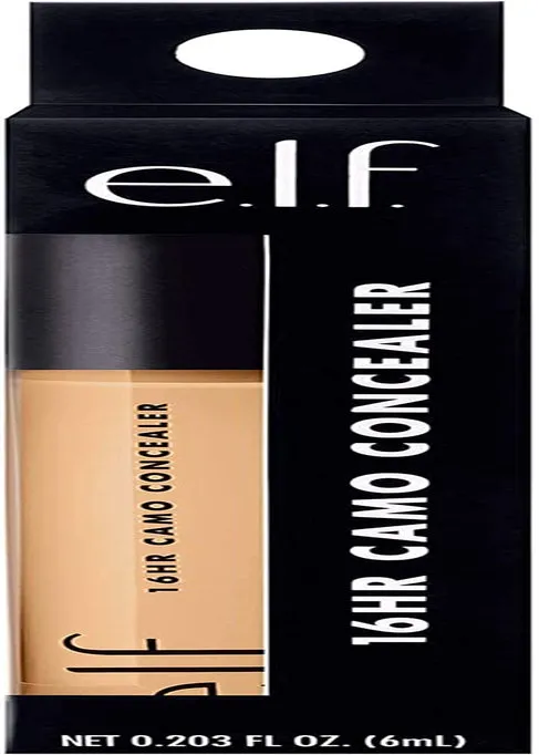 E.L.F. 16HR Camo Concealer, Full Coverage & Highly Pigmented, Matte Finish, Medium Peach, 0.203 Fl Oz (6Ml)