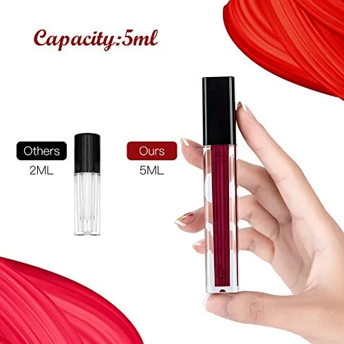 Empty Lip Gloss Tubes ULG 4ml Refillable Cosmetic Empty Tubes Black