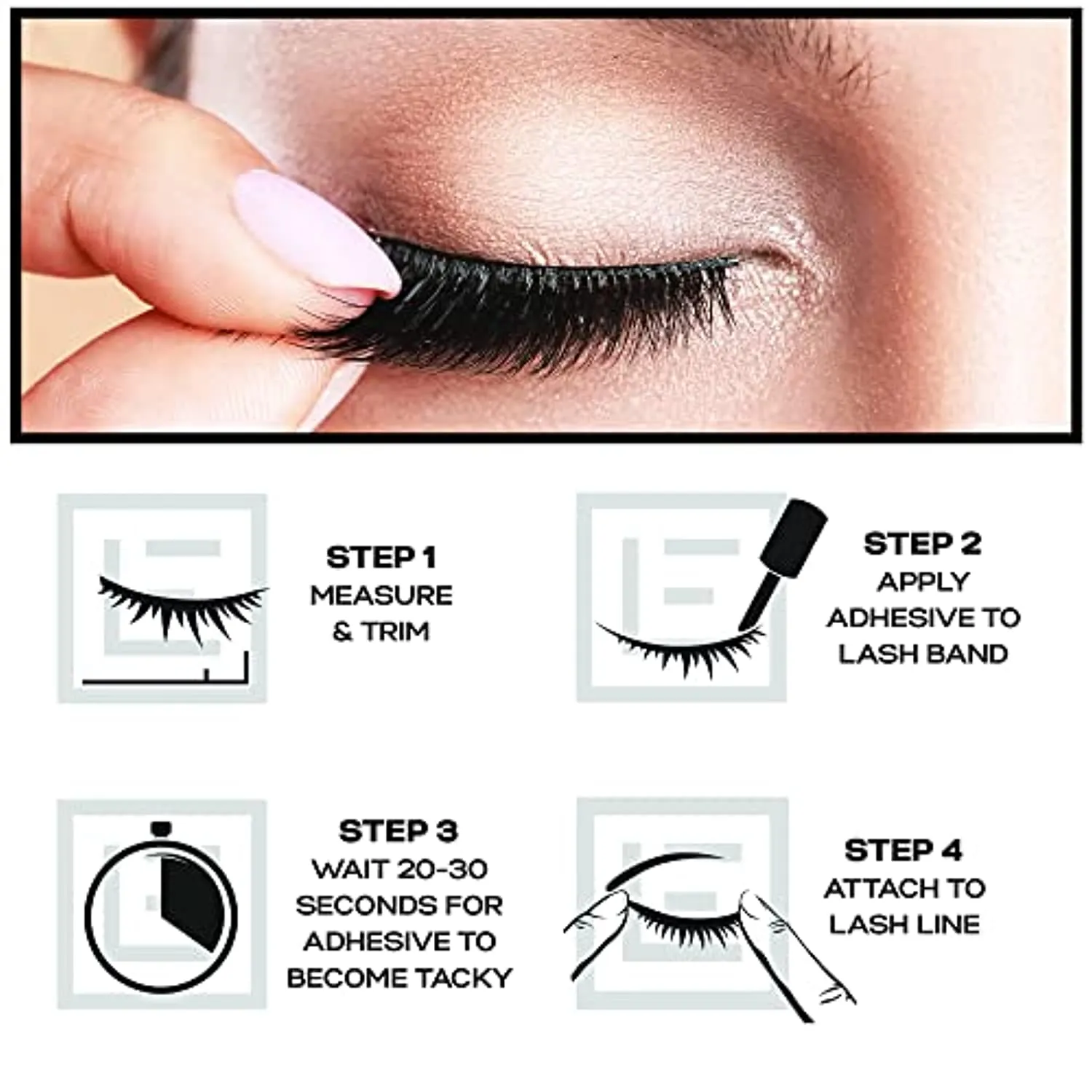 Eylure Naturals False Lashes, Style No. 003, Reusable, Adhesive Included, 1 Pair
