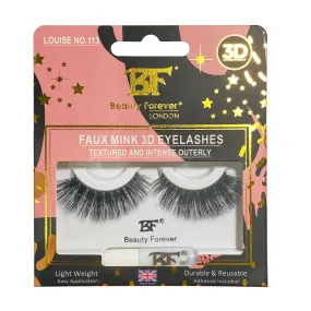 Faux Mink 3D Eyelashes Louise No. 113(Textured and intense outerly)