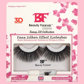 Faux Silken Effect 3D Eyelashes-Paddington Nights No. 917 (Multi-dimensional volume & wing-out Effect)
