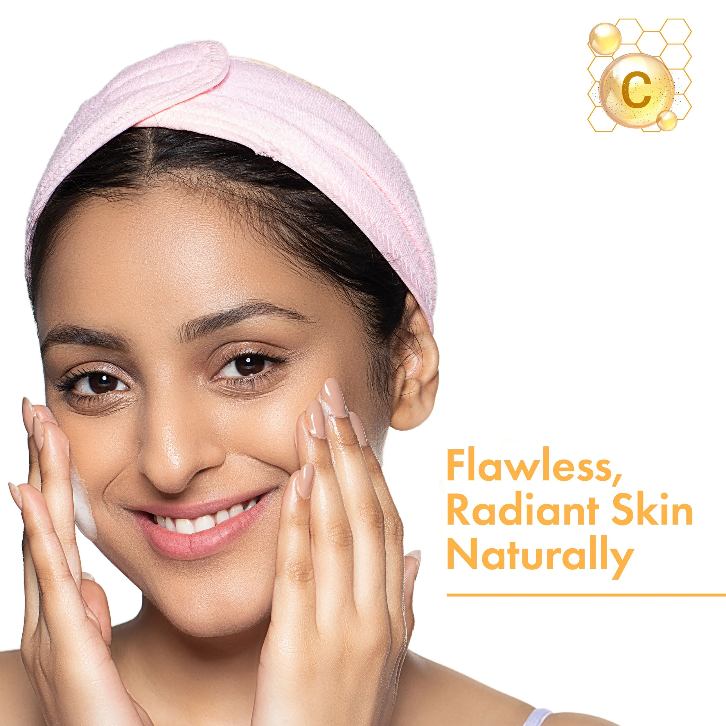Good Vibes Vitamin C Glow Foaming Face Wash With Deep Cleansing Brush | Face Cleanser | Non-Drying, Brightening, Clear Skin | No Parabens, No Sulphates, No Animal Testing (150 ml)