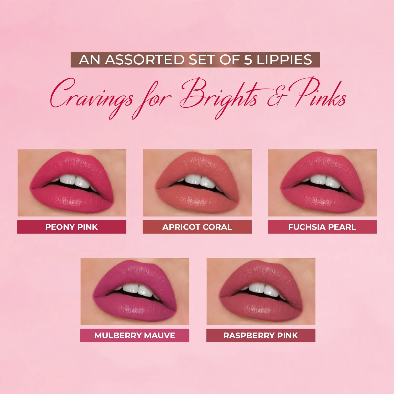 Herb Enriched Matte Liquid Lipstick Travel Size Kit - Set of 5