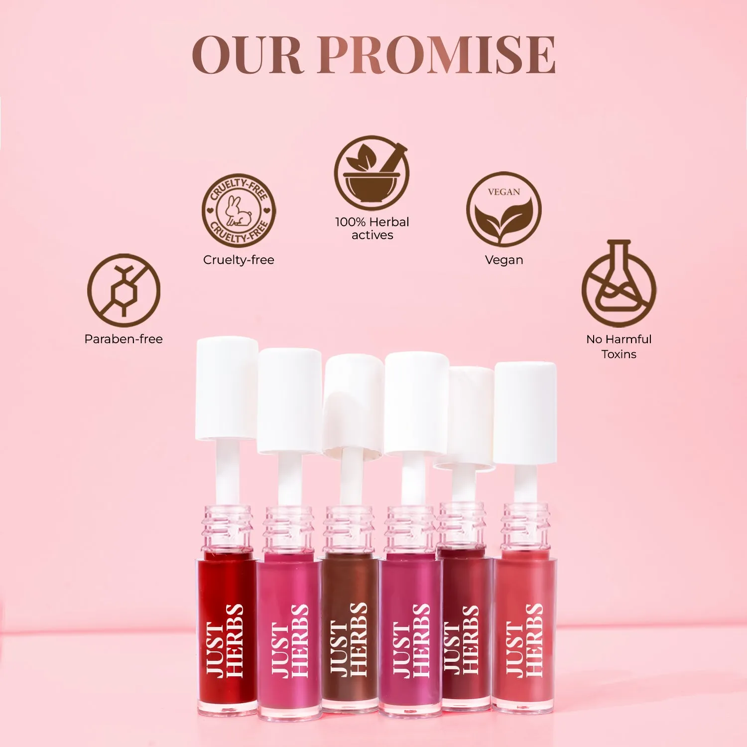 Herb Enriched Matte Liquid Lipstick Travel Size Kit - Set of 5