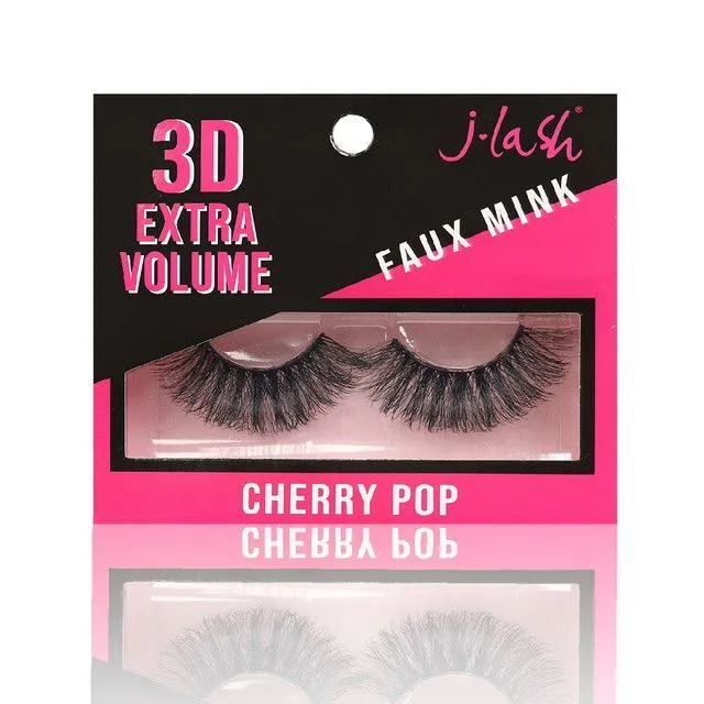 J-lash 3D Extra Volume Faux Mink Lashes - Cherry Pop
