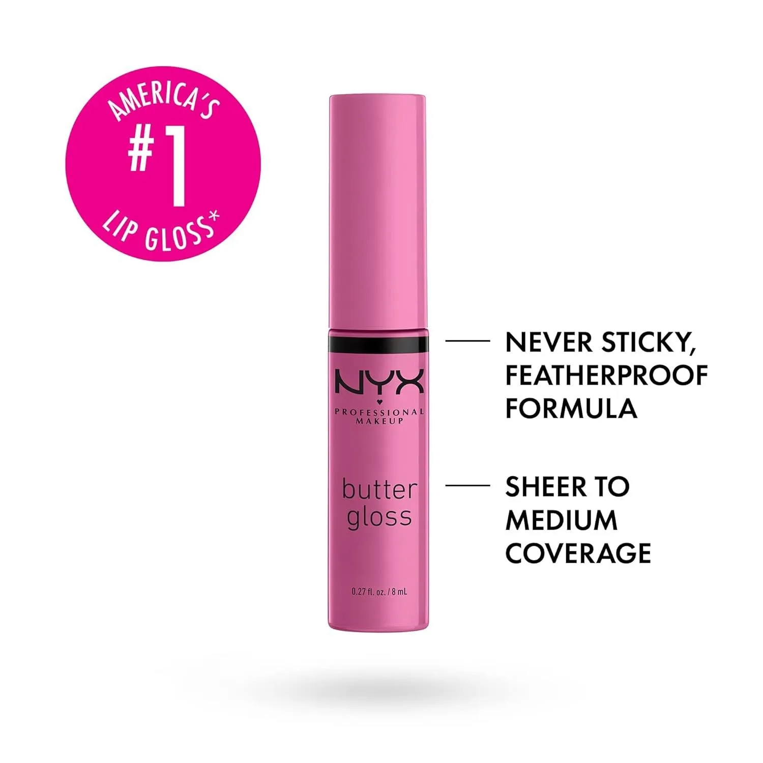 NYX Moisturizing Sweet Butter Lip Gloss 0.23 Oz