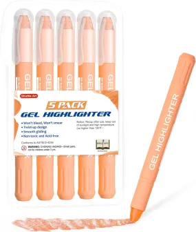 Orange Gel Highlighters - Set of 5