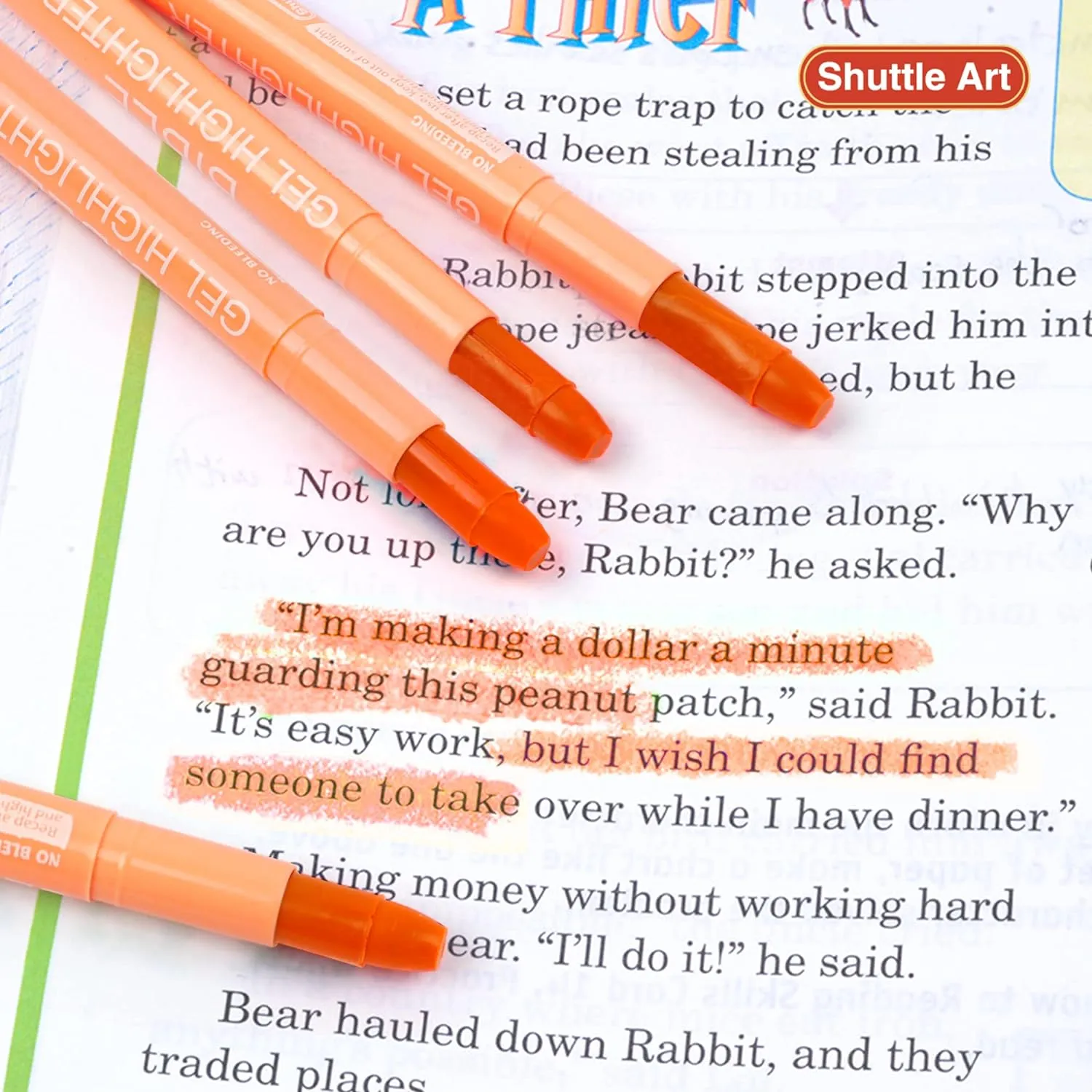 Orange Gel Highlighters - Set of 5