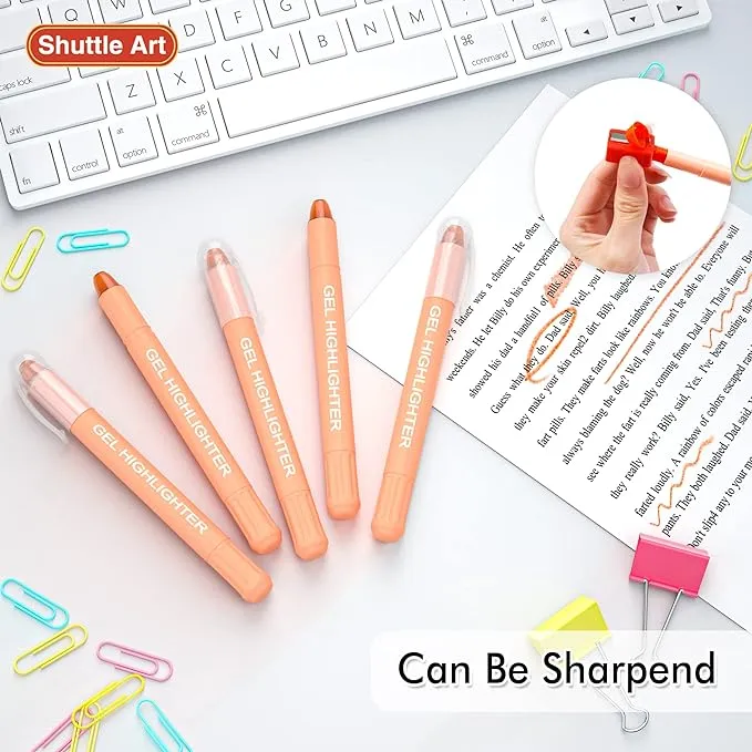 Orange Gel Highlighters - Set of 5