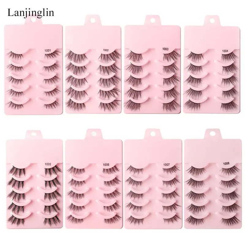 Premium Fluffy Faux Mink Half Eye Lashes Kit for Stunning Makeup Looks