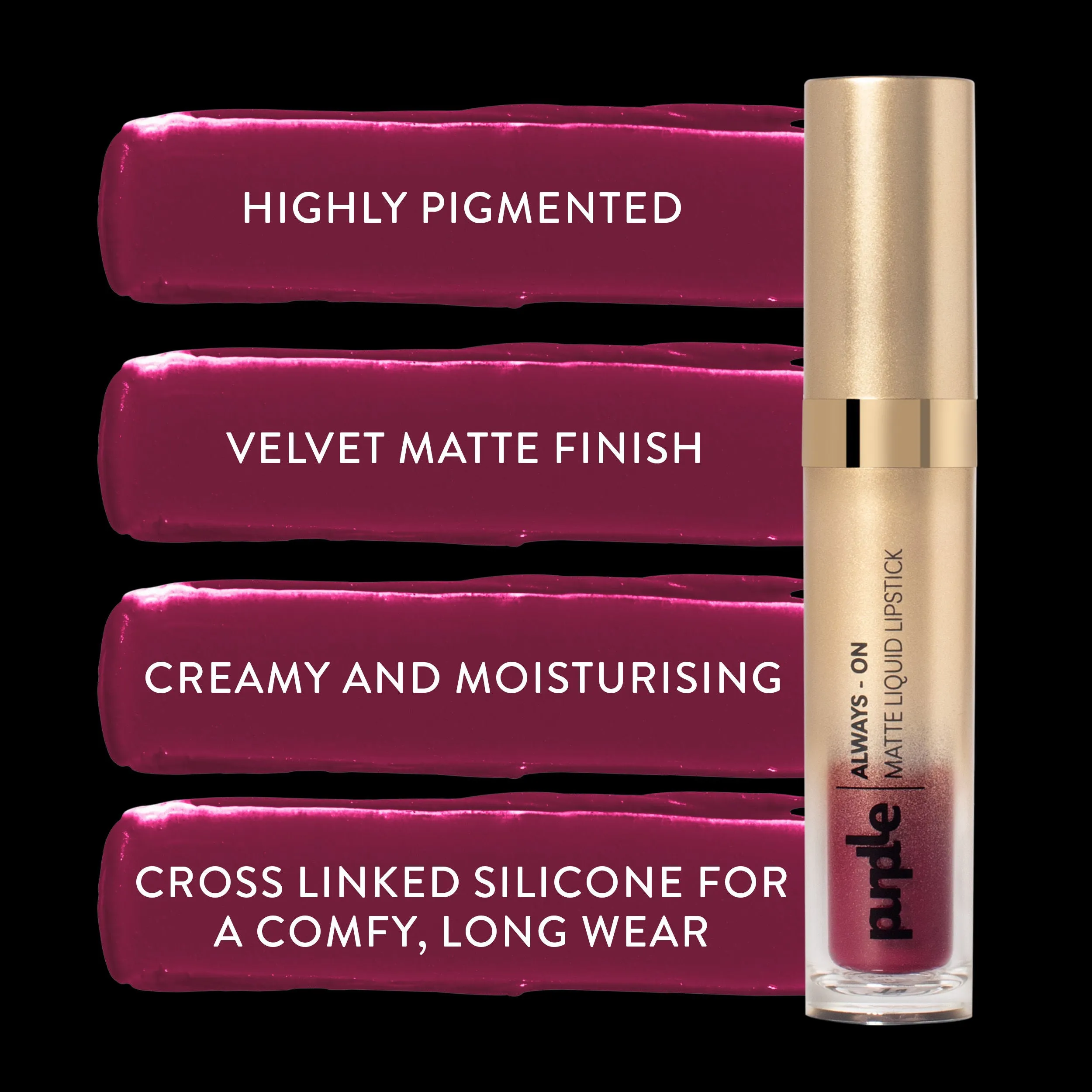 Purplle Always - On Matte Liquid Lipstick - Royal Secret 11 (6.5ml)