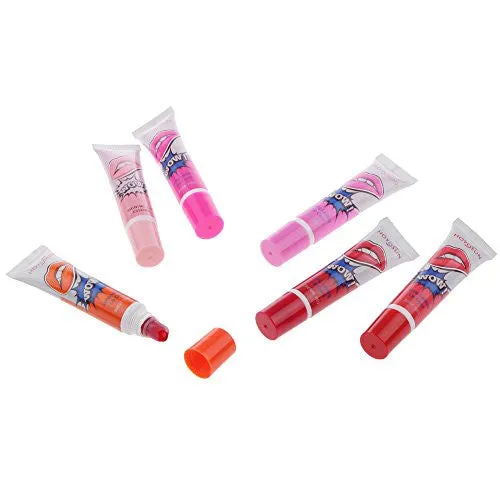 Set of 6pcs Charming Long Lasting Lip Peel Off Liquid Lip Gloss Waterproof Lipstick