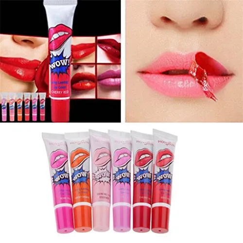 Set of 6pcs Charming Long Lasting Lip Peel Off Liquid Lip Gloss Waterproof Lipstick