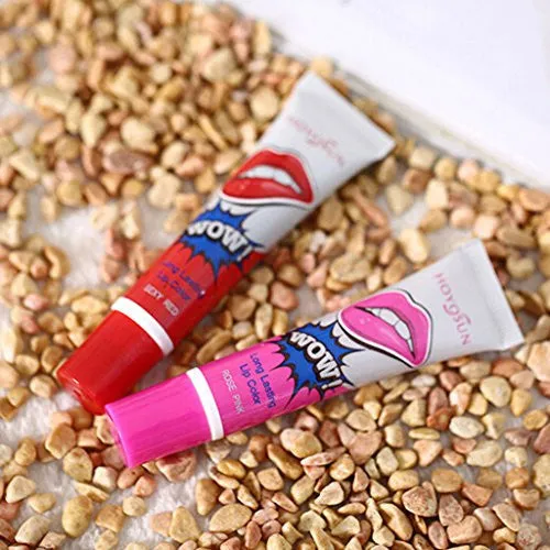 Set of 6pcs Charming Long Lasting Lip Peel Off Liquid Lip Gloss Waterproof Lipstick