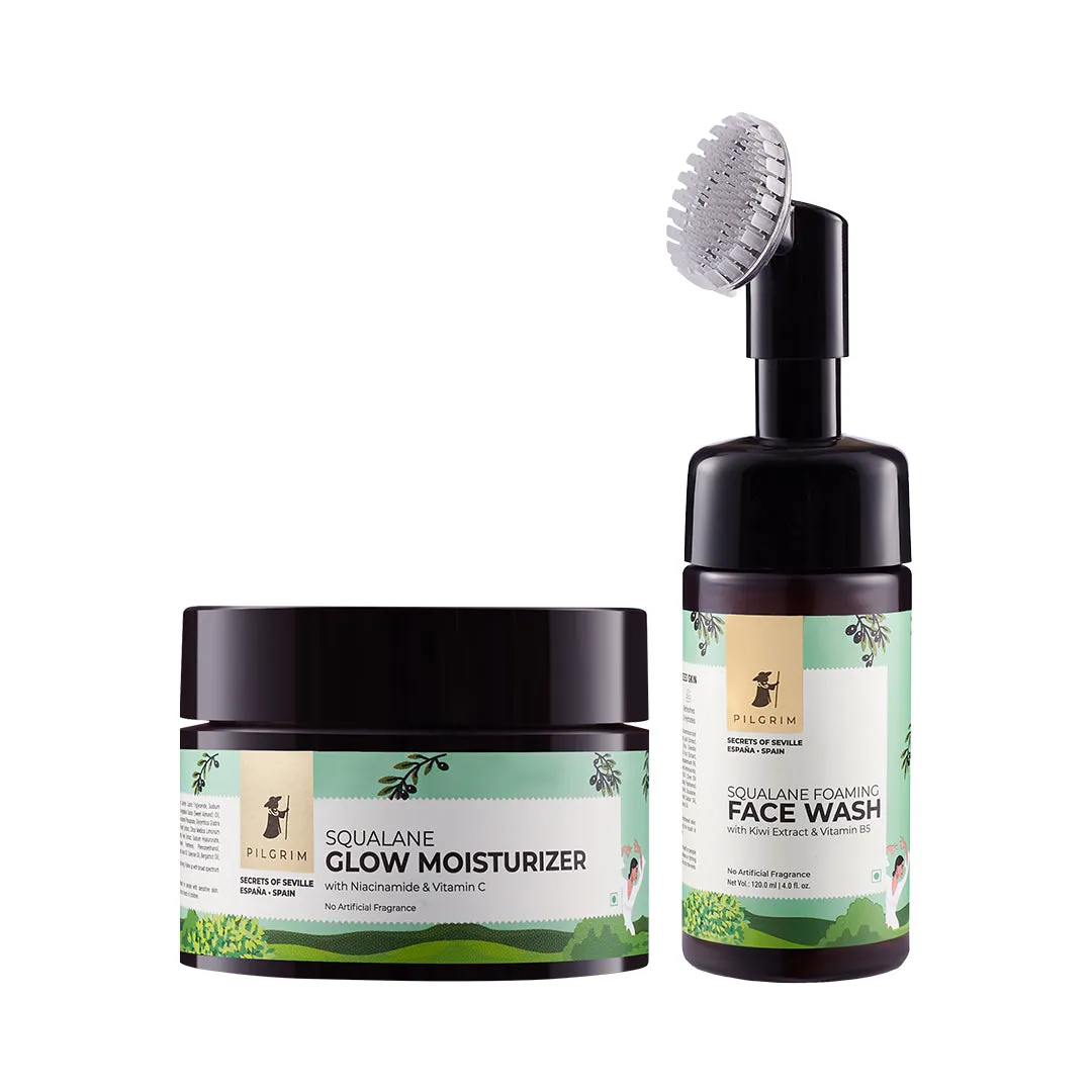 Squalane Glow Moisturizer & Face Wash Combo