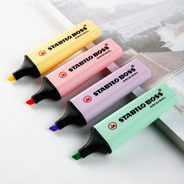 STABILO BOSS Original Pastel Highlighters 6 Colors Pack
