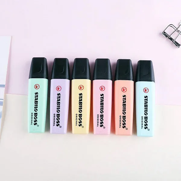 STABILO BOSS Original Pastel Highlighters 6 Colors Pack