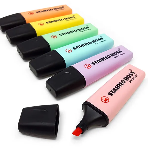 STABILO BOSS Original Pastel Highlighters 6 Colors Pack