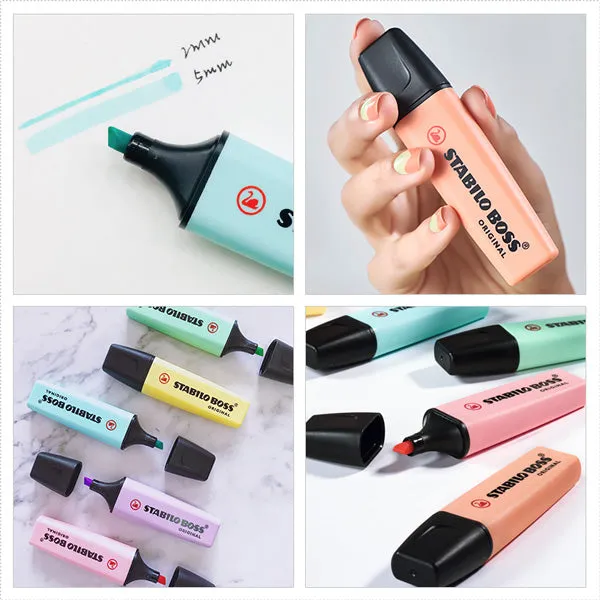 STABILO BOSS Original Pastel Highlighters 6 Colors Pack