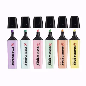 STABILO BOSS Original Pastel Highlighters 6 Colors Pack